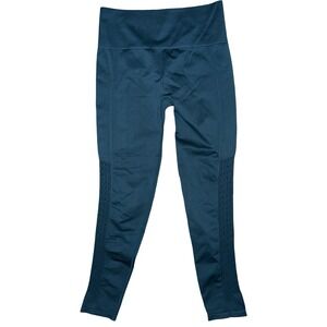 Fabletics Women Seamless Sync 7/8 Leggings Teal Green High-Waist Small Fitness